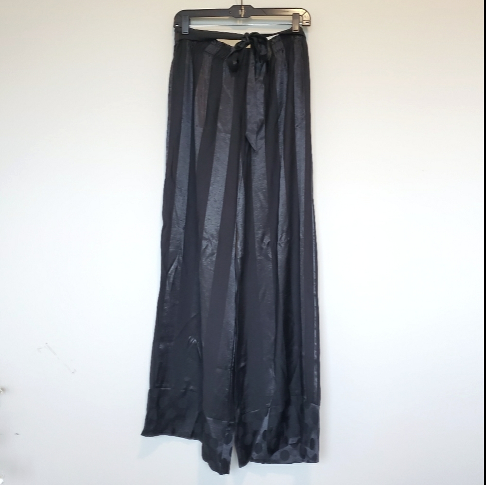 Victoria's Secret black satin striped PJ bottoms